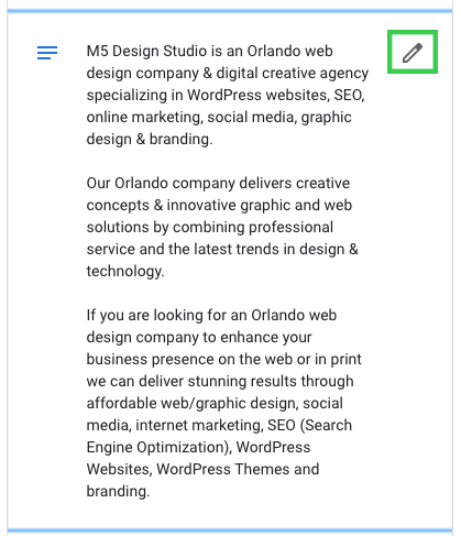 edit business description google
